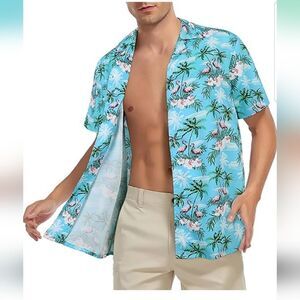 Hawaiian Shirts for Men Casual Button Down Shirts Short Sleeve Floral Beach Shir